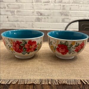 Pioneer Woman Vintage Floral Bowls - set of 2